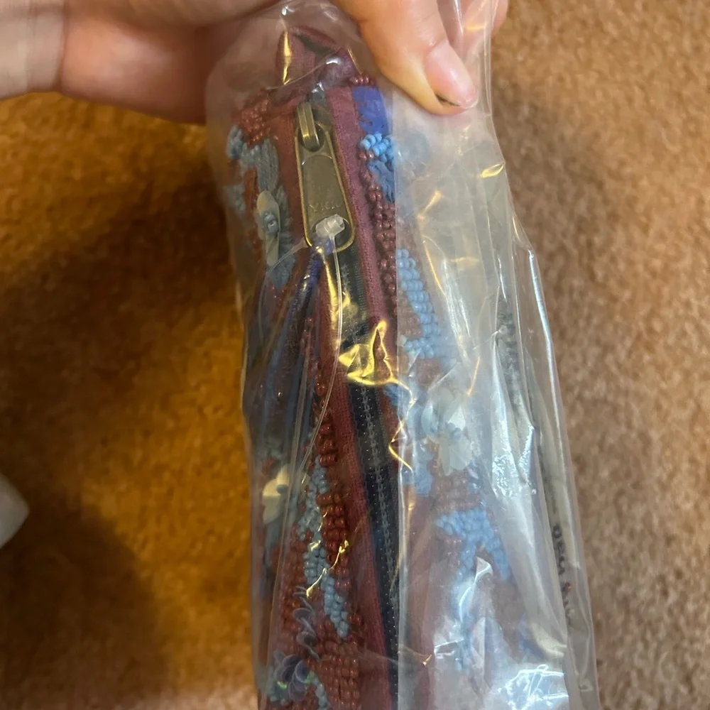 -SOLD- NWT anthropologie Beaded Cosmetic Bag - Picture 4 of 4